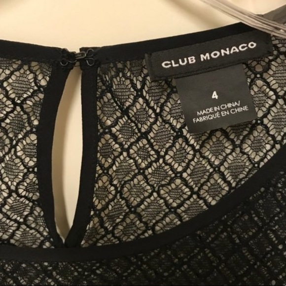 Club Monaco black dress lace midi dress 4 - Picture 11 of 12